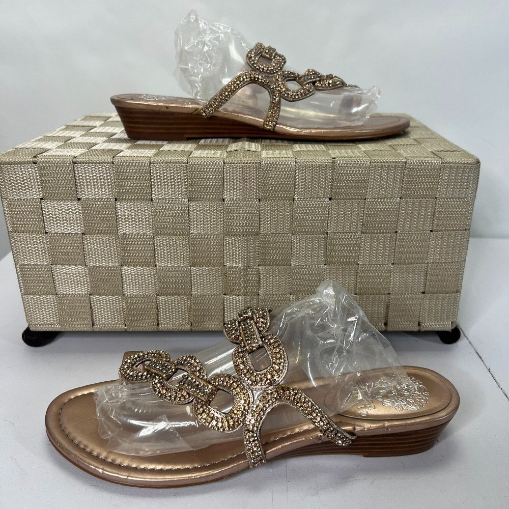 Vince Camuto Embellished Crystal Sandals Size 9